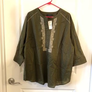 Lane Bryant Olive Green Shirt (NWT!)